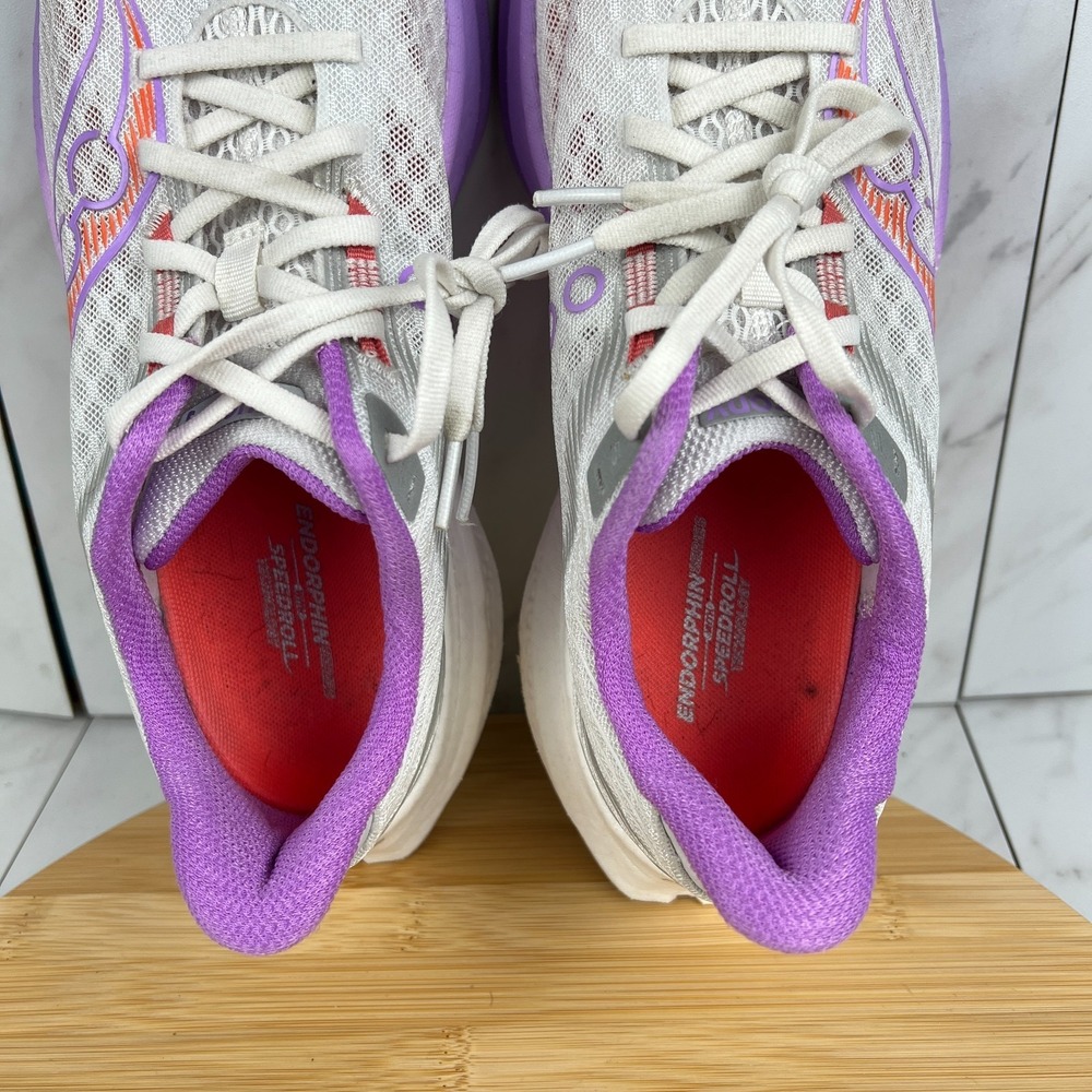 Saucony Endorphin Speed 5 Womens Size 9.5 White Crocus Running Shoe S11007-340 - Picture 11 of 12